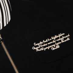 Seoul Embroidery Varsity Jacket Black