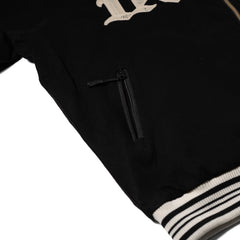 Seoul Embroidery Varsity Jacket Black