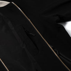 Seoul Embroidery Varsity Jacket Black