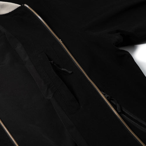 Seoul Embroidery Varsity Jacket Black