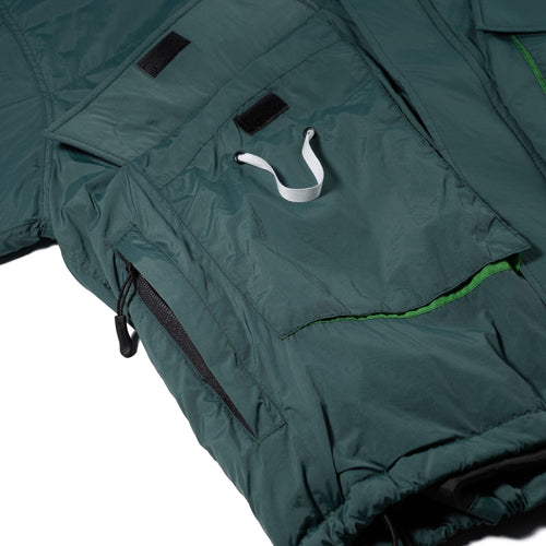 Structured Pocket 2oz Insulated Hooded Jacket Green