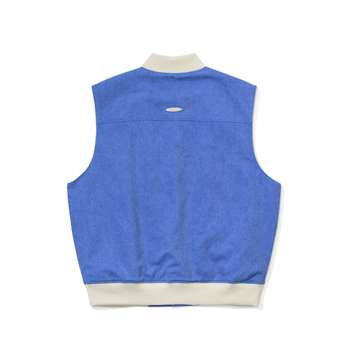 Cotton Twill 1oz Insulated Retro Vest Pigment Blue