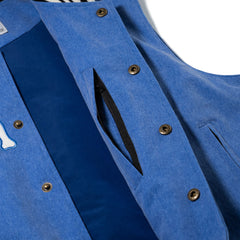 Cotton Twill 1oz Insulated Retro Vest Pigment Blue