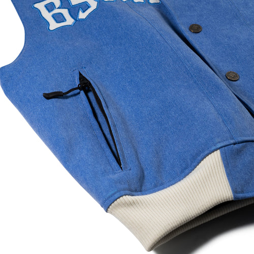 Cotton Twill 1oz Insulated Retro Vest Pigment Blue