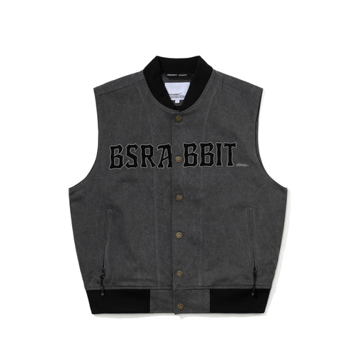 Cotton Twill 1oz Insulated Retro Vest Pigment Black