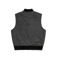 Cotton Twill 1oz Insulated Retro Vest Pigment Black
