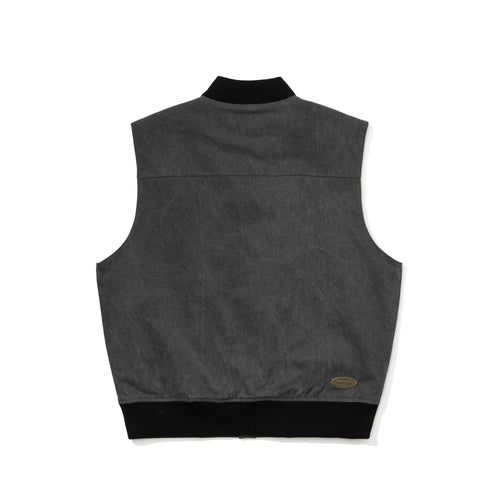 Cotton Twill 1oz Insulated Retro Vest Pigment Black