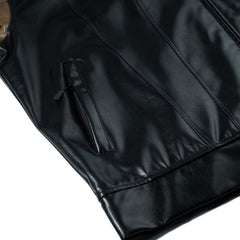 Aged Contrast Hoodie Jacket Black