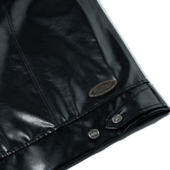 Aged Contrast Hoodie Jacket Black