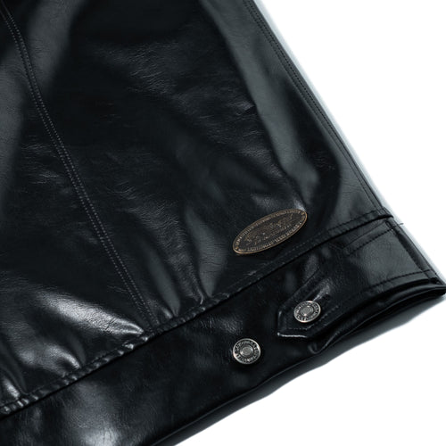 Aged Contrast Hoodie Jacket Black