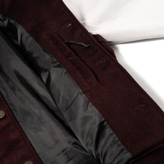 Mixed Wide Work Jacket Burgundy