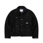 Pure Wool Classic Wide Work Jacket Black
