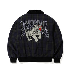 Tiger Bp Collared Jacket Navy Check