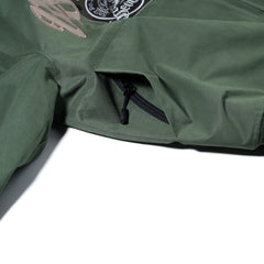 Crest Patch Varsity Jacket Green