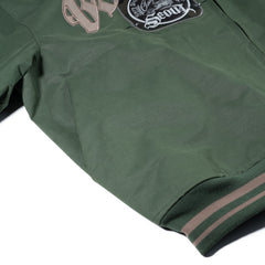 Crest Patch Varsity Jacket Green