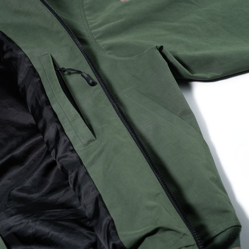 Crest Patch Varsity Jacket Green