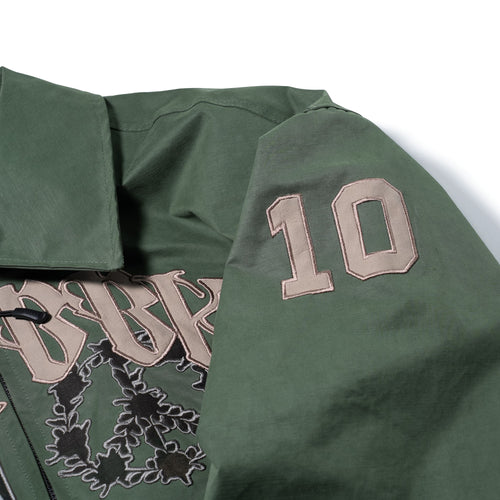 Crest Patch Varsity Jacket Green