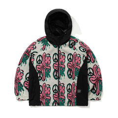 Peace Br Jacquard Hooded Jacket White