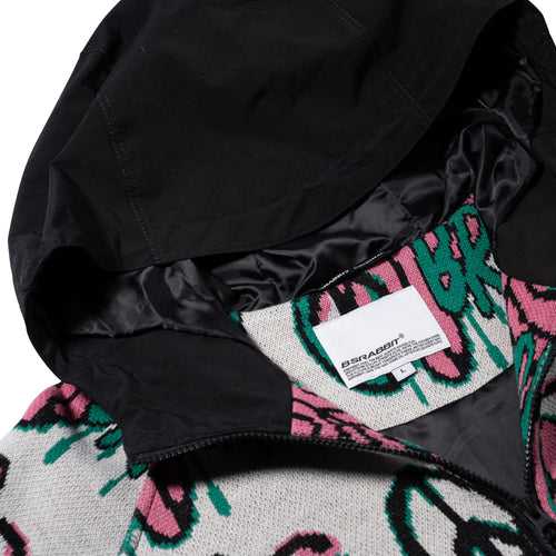 Peace Br Jacquard Hooded Jacket White