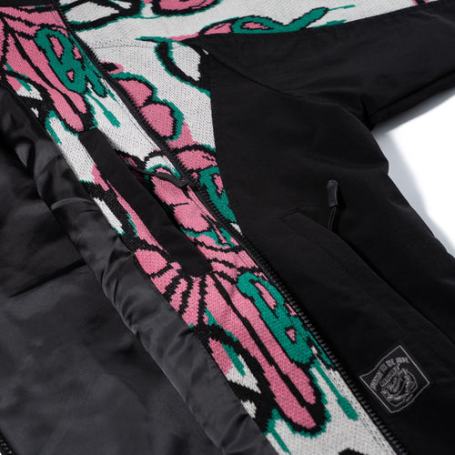 Peace Br Jacquard Hooded Jacket White