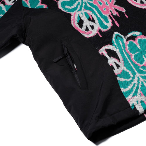 Peace Br Jacquard Hooded Jacket Black