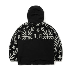 Br Jacquard Hooded Jacket Black