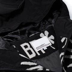 Br Jacquard Hooded Jacket Black