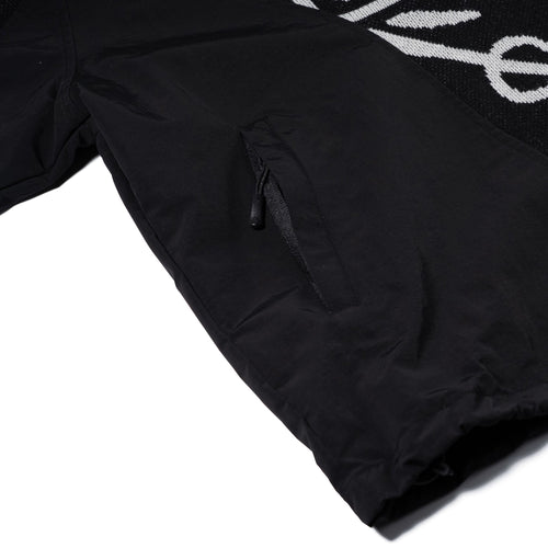 Br Jacquard Hooded Jacket Black