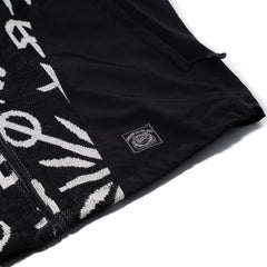 Br Jacquard Hooded Jacket Black