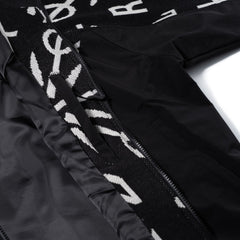 Br Jacquard Hooded Jacket Black