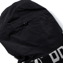 Br Jacquard Hooded Jacket Black