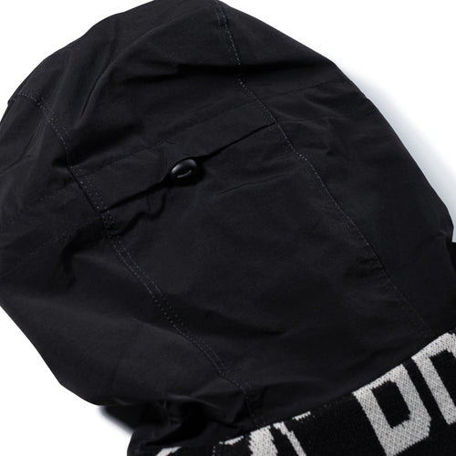 Br Jacquard Hooded Jacket Black