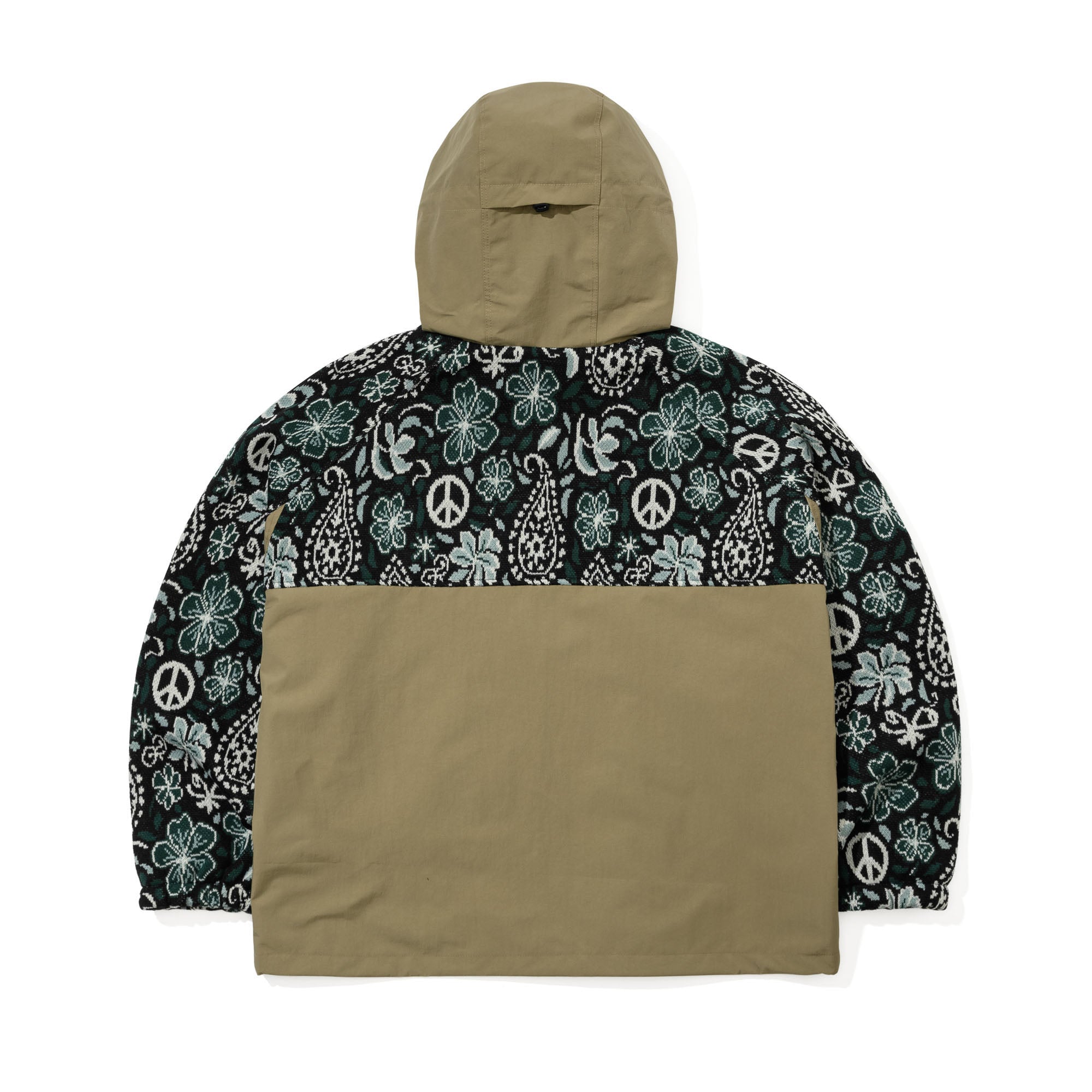 2526FW BSRABBIT Paisley Peace Jacquard Hooded Jacket Khaki
