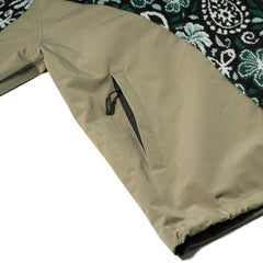 Paisley Peace Jacquard Hooded Jacket Khaki
