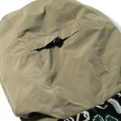 Paisley Peace Jacquard Hooded Jacket Khaki