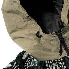 Paisley Peace Jacquard Hooded Jacket Khaki