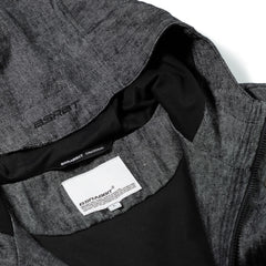 Classy Linen Wide Hooded Jacket Black