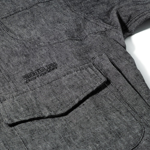 Classy Linen Wide Hooded Jacket Black