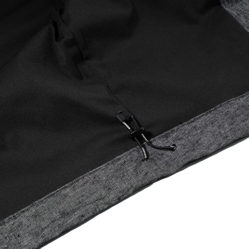 Classy Linen Wide Hooded Jacket Black