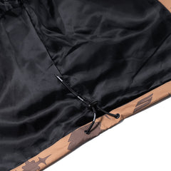 Js Cut Panel Hooded Jacket Brown