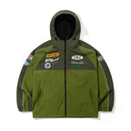 Patched Utility Hooded Jacket Jacket Green