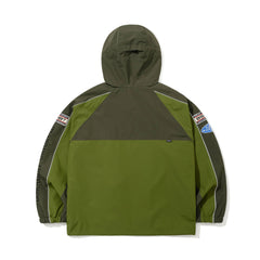 Patched Utility Hooded Jacket Jacket Green