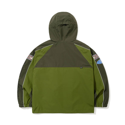 Patched Utility Hooded Jacket Jacket Green