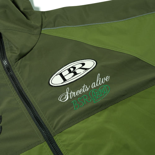 Patched Utility Hooded Jacket Jacket Green