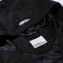 Patched Utility Hooded Jacket Black / Dark Brown