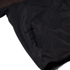 Patched Utility Hooded Jacket Black / Dark Brown