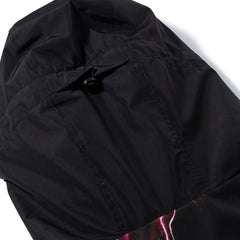 Patched Utility Hooded Jacket Black / Thunder Pink