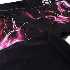 Patched Utility Hooded Jacket Black / Thunder Pink
