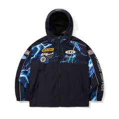 Patched Utility Hooded Jacket Navy / Thunder Blue