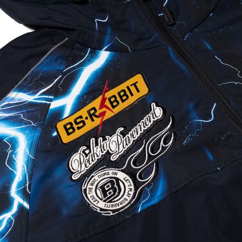 Patched Utility Hooded Jacket Navy / Thunder Blue